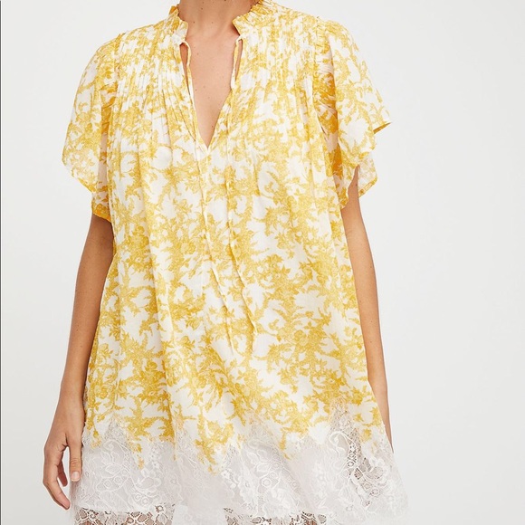 Free People Marigold Printed Mini Dress Size M